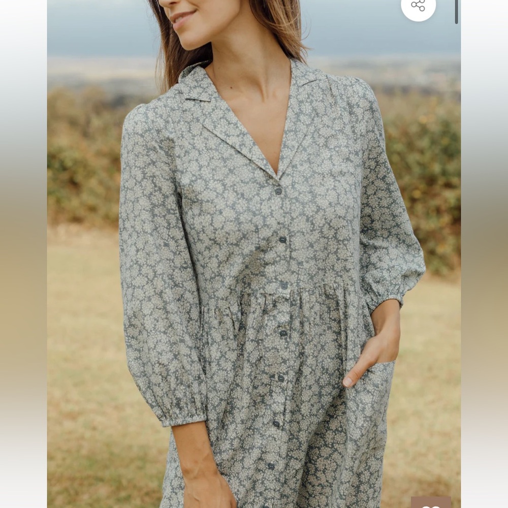 Neuflora Anniston Dress - Dusty Blue